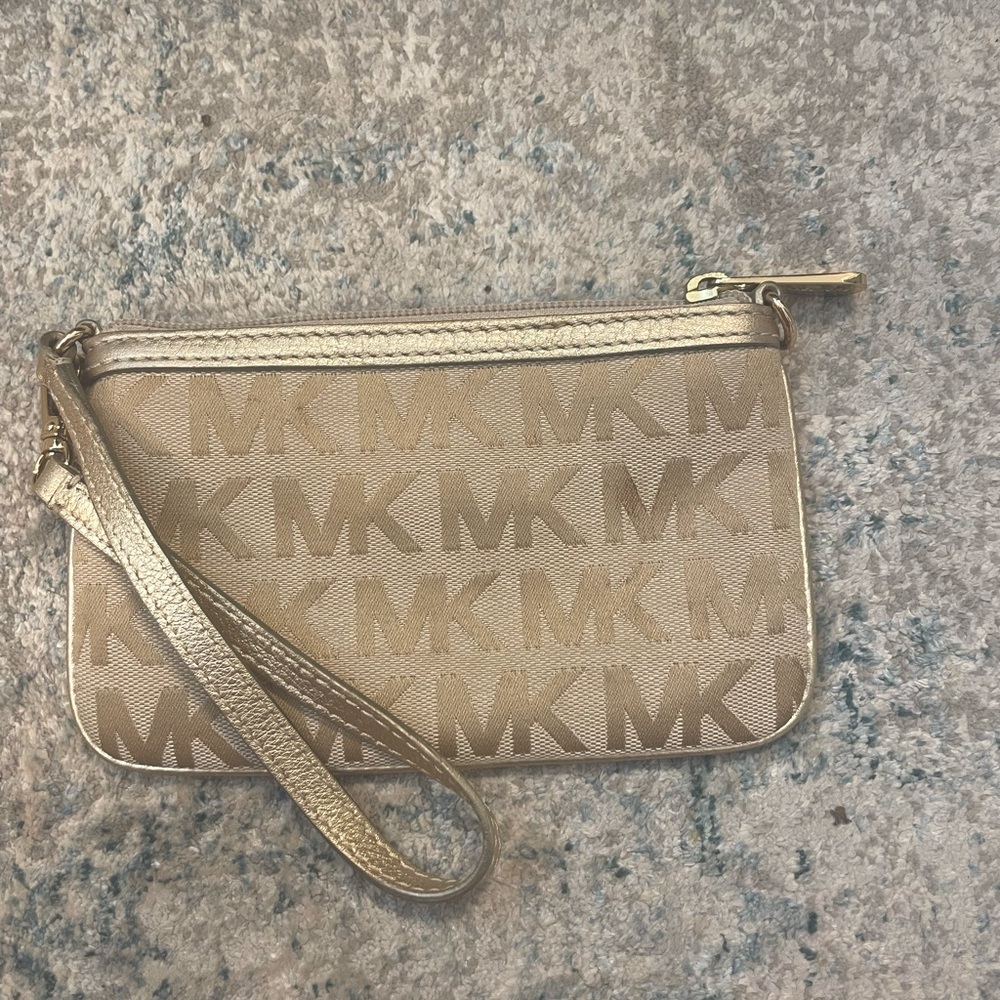 Gold Micheal Kors wristlet